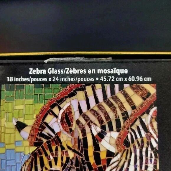 Big Ben Luxe Zebra Glass Mosaic 500 pc Jigsaw Puzzle - Picture 4 of 7